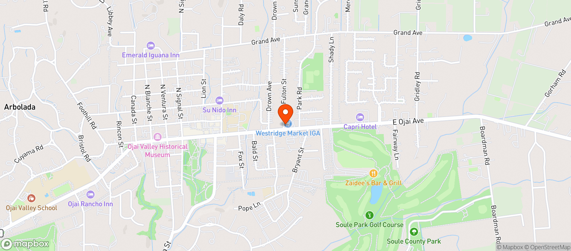 Map showing Westridge Family Markets - Westridge Market IGA - 00100021898