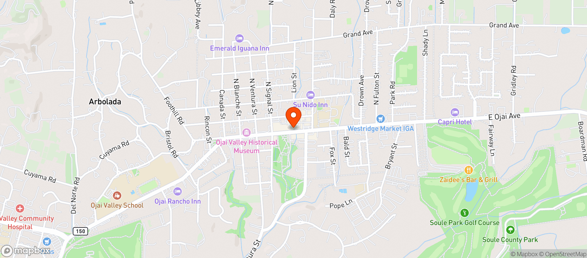 Map showing Sam's Place