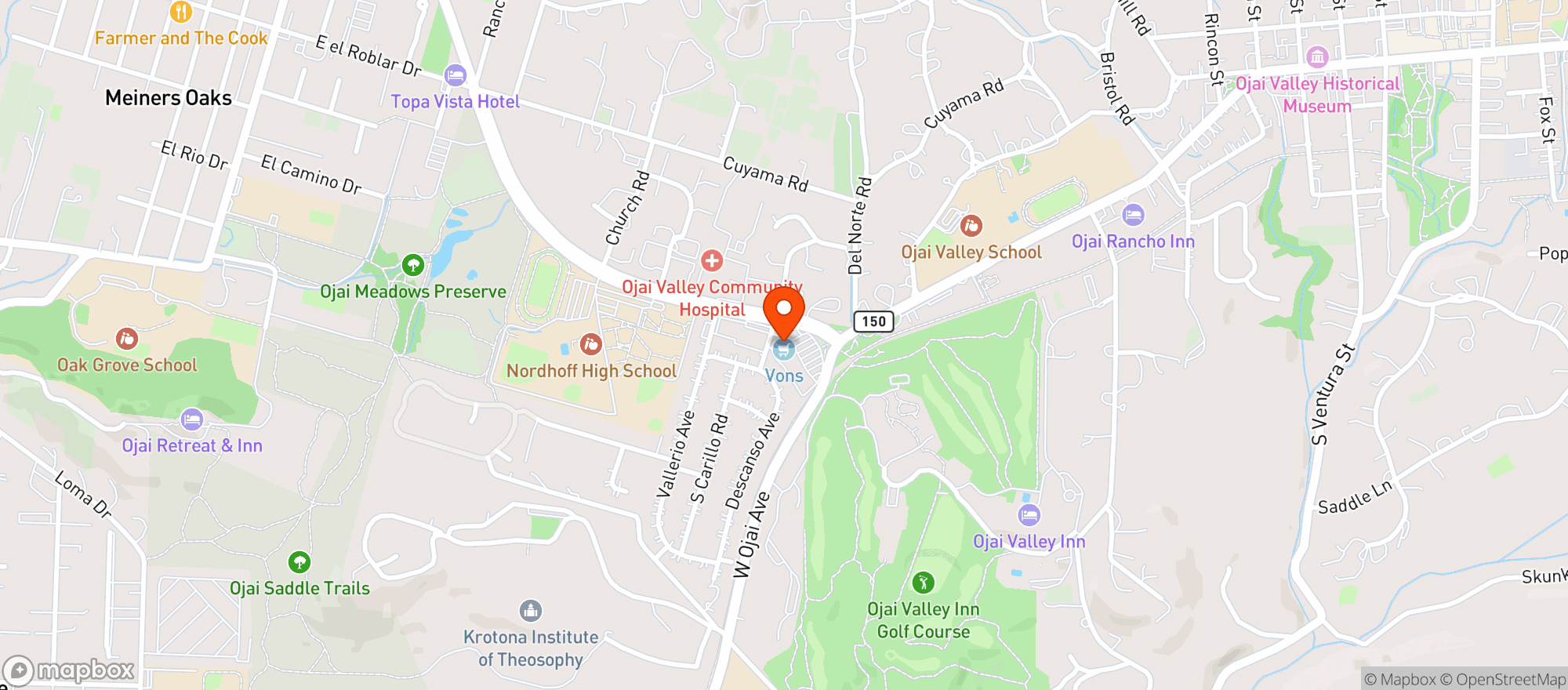 Map showing Vons