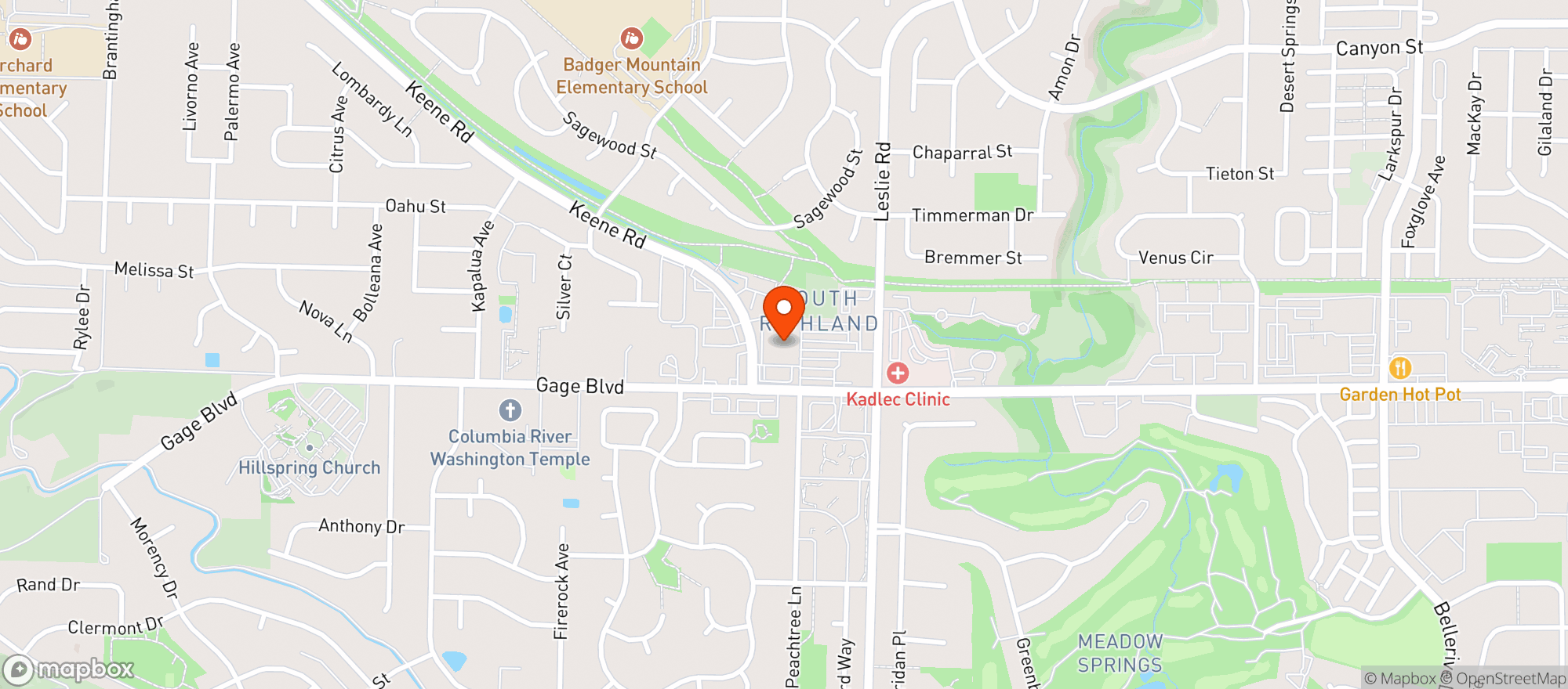 Map showing Safeway