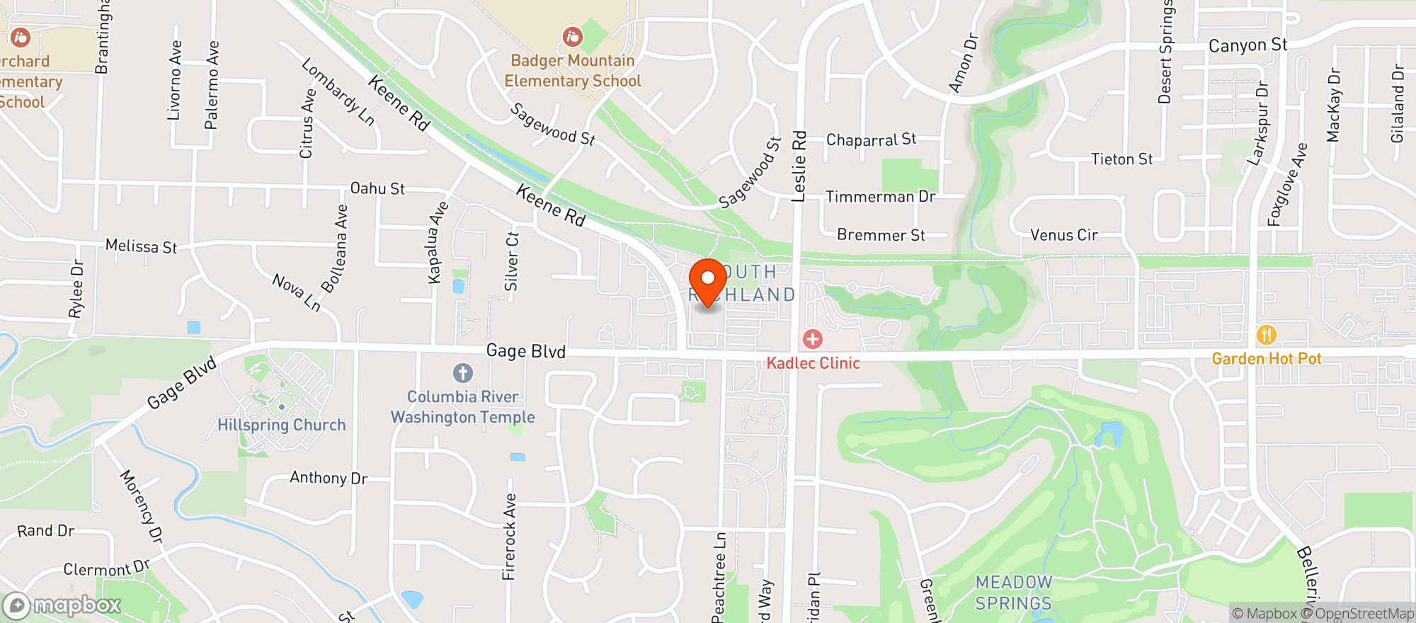 Map showing Albertsons