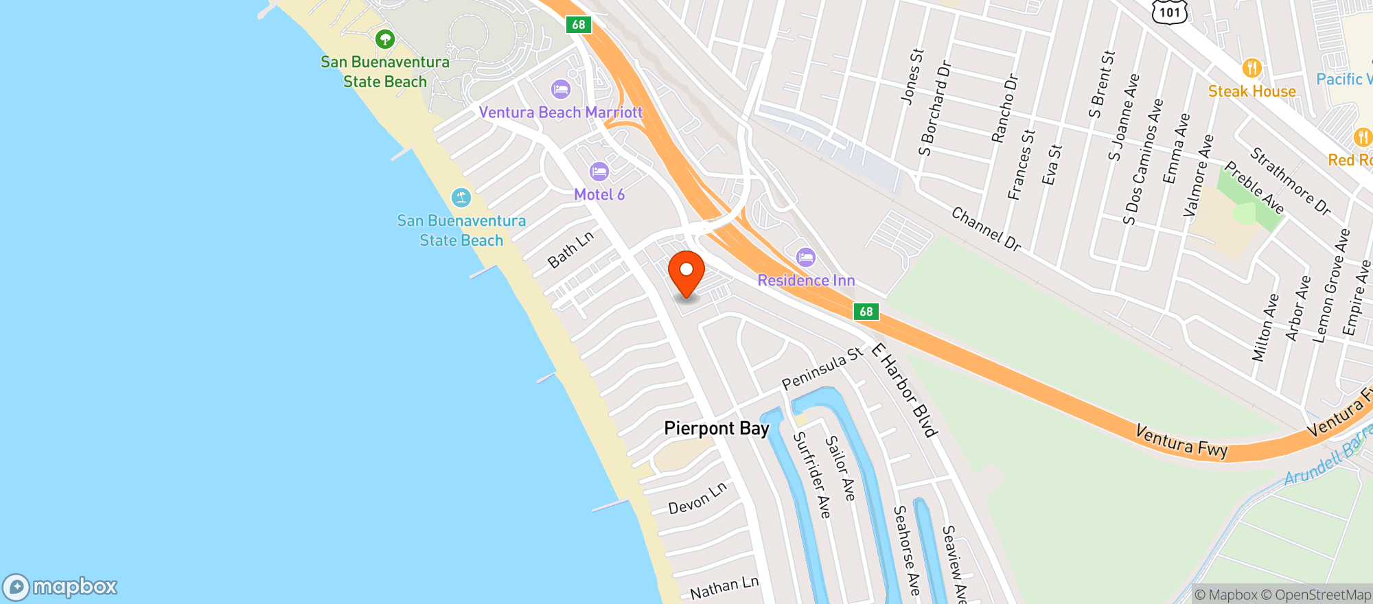 Map showing Vons