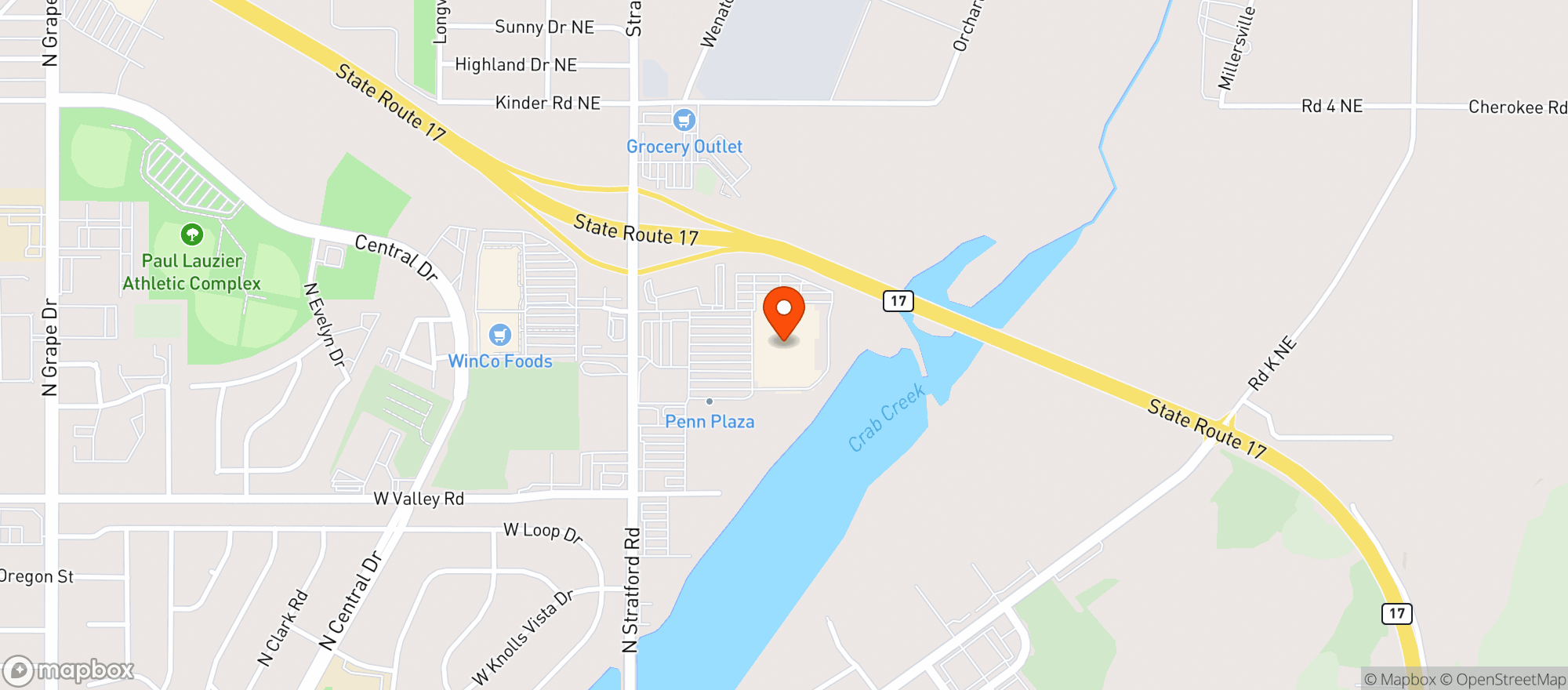 Map showing Walmart Supercenter