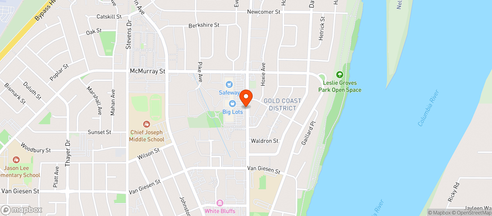 Map showing Highlands Organic Market - Richland