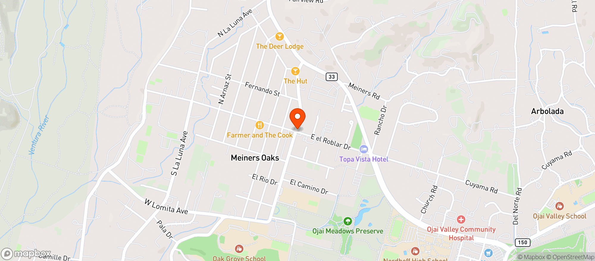 Map showing A-1 Mart