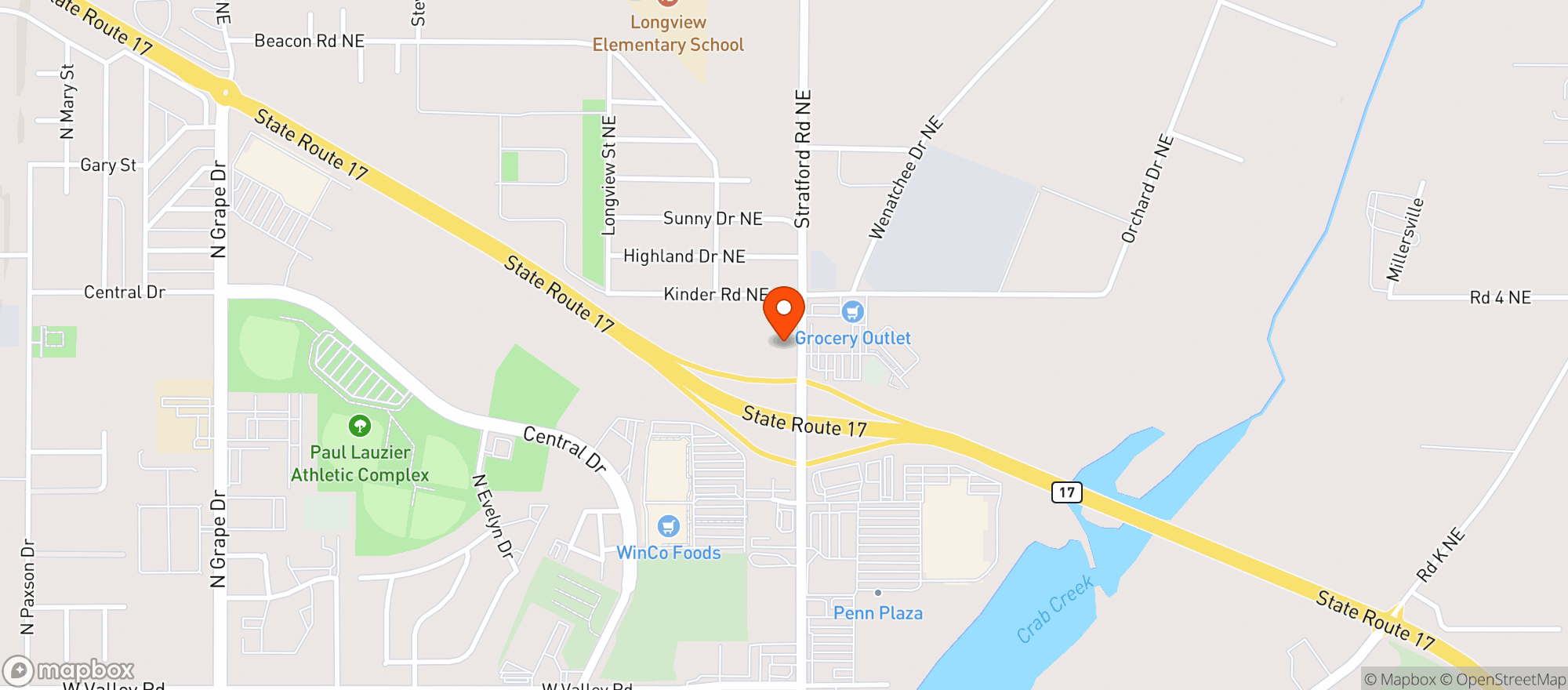 Map showing North Stratford Mini Mart