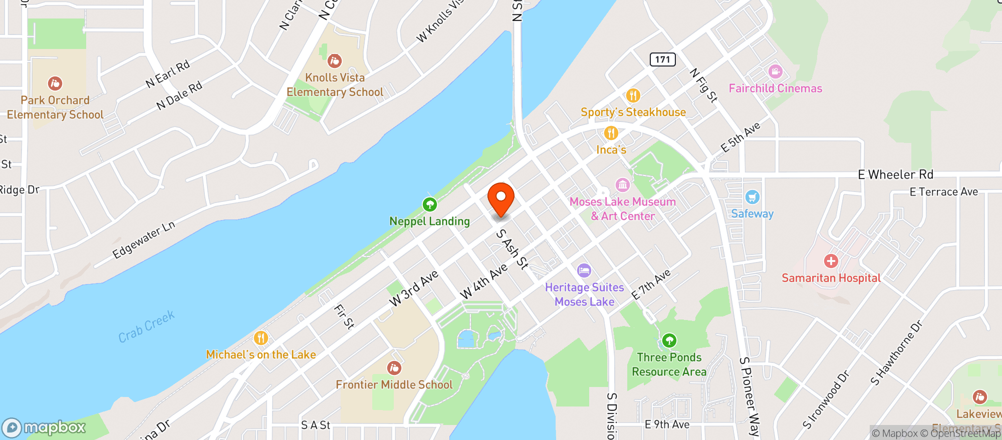 Map showing Settler S Natural Markets