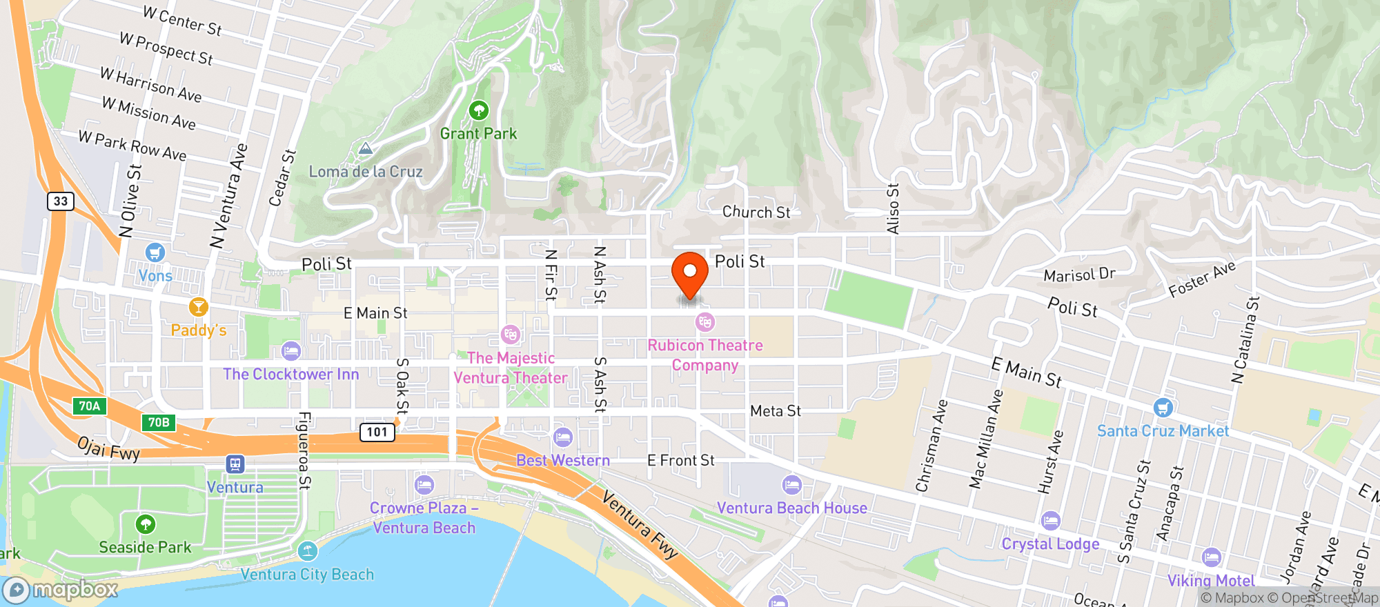 Map showing Midtown Wines