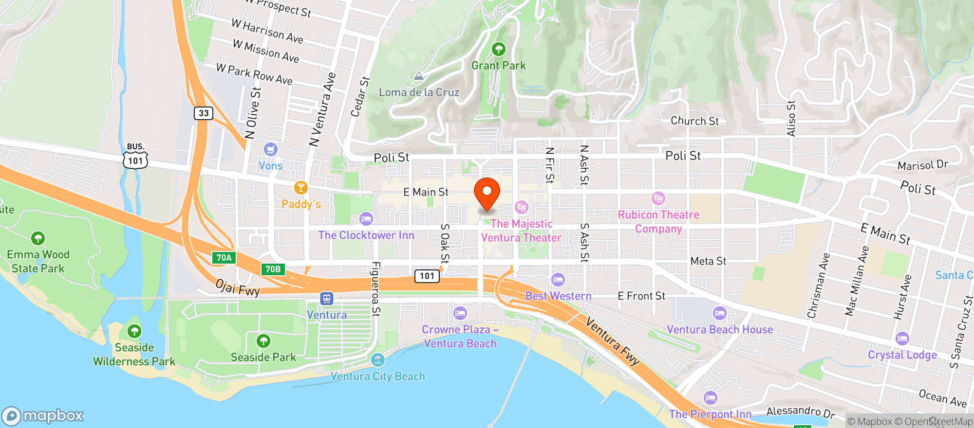 Map showing Cafe Fiore