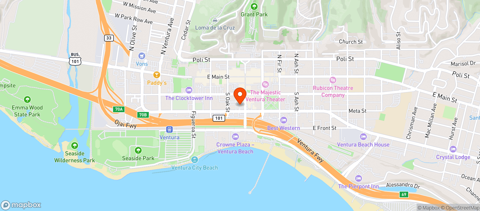 Map showing Clarks Liquor #2