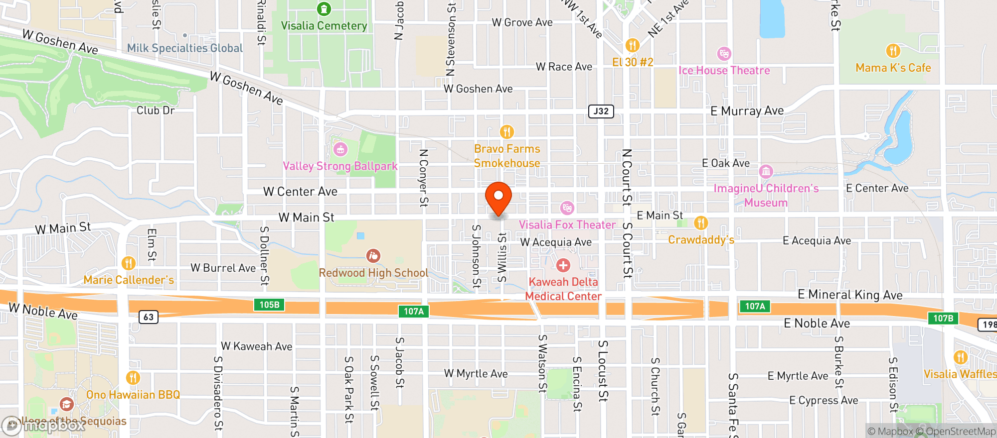 Map showing Watsons Nutrition Center