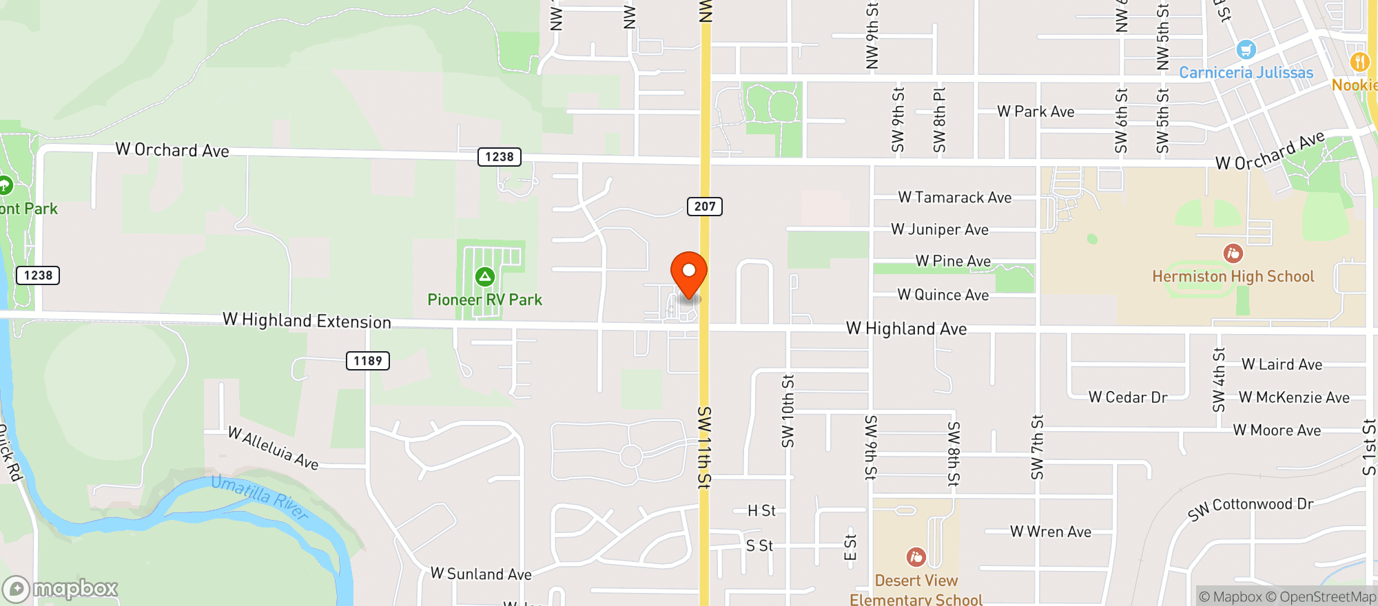 Map showing METRO MART