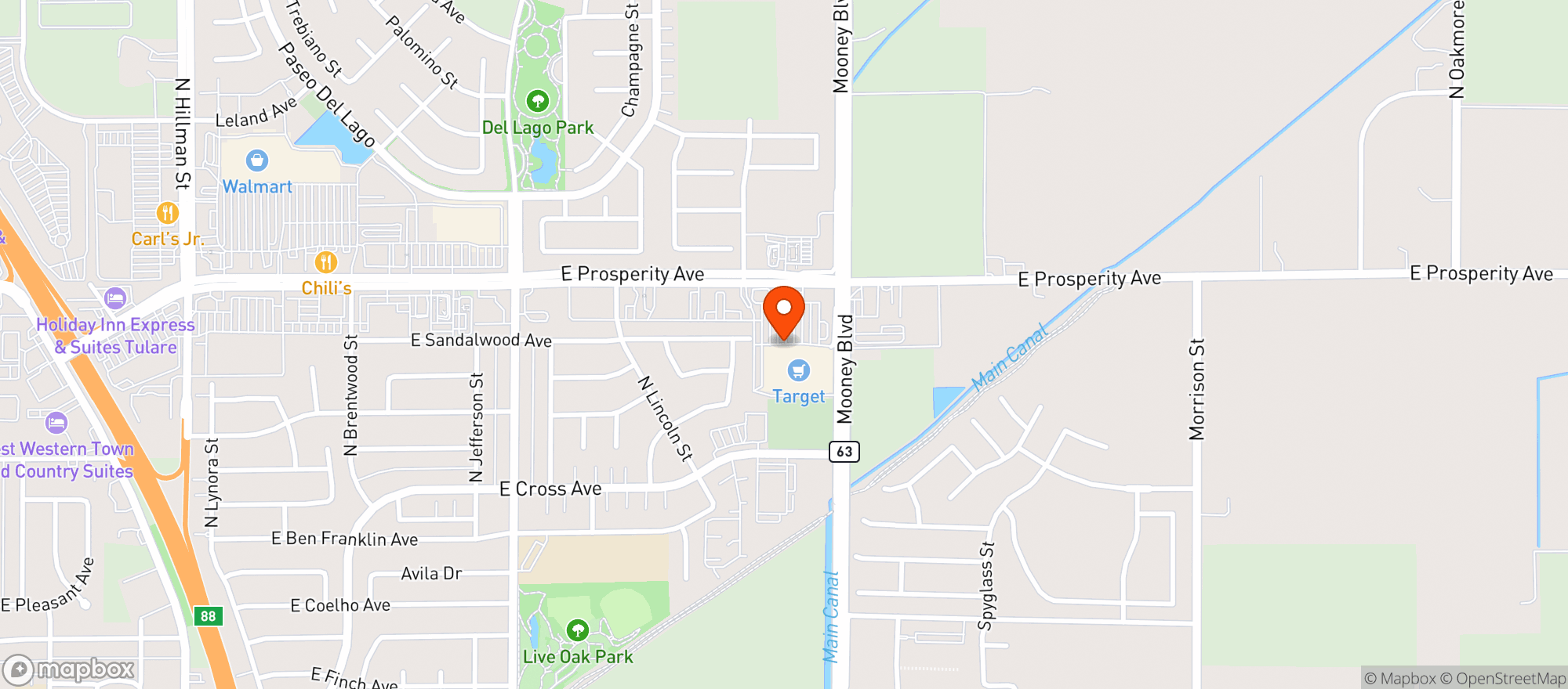 Map showing Target
