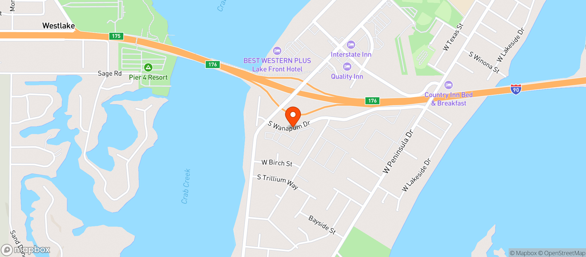 Map showing Half Sun Travel Plaza