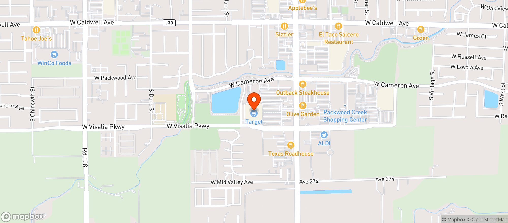 Map showing Target