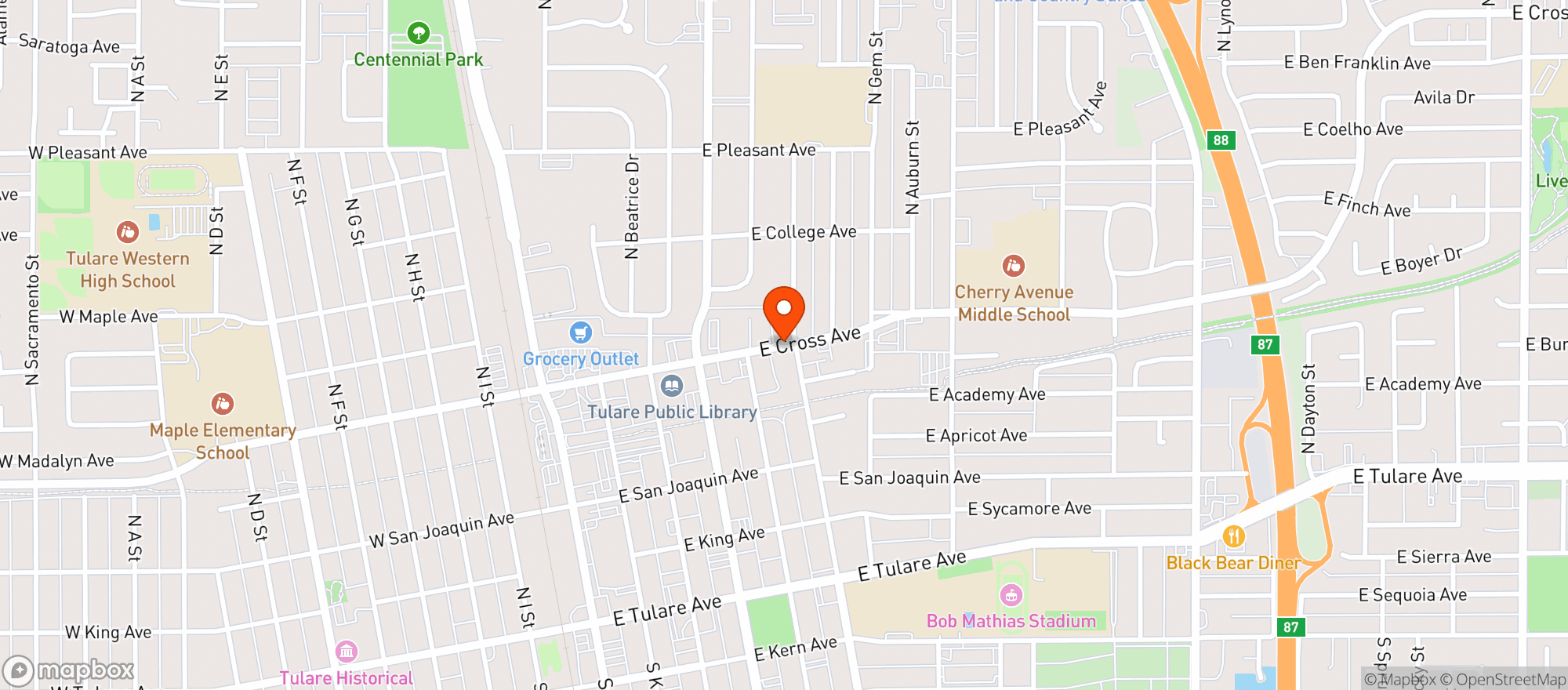 Map showing Sams 7 Liquor