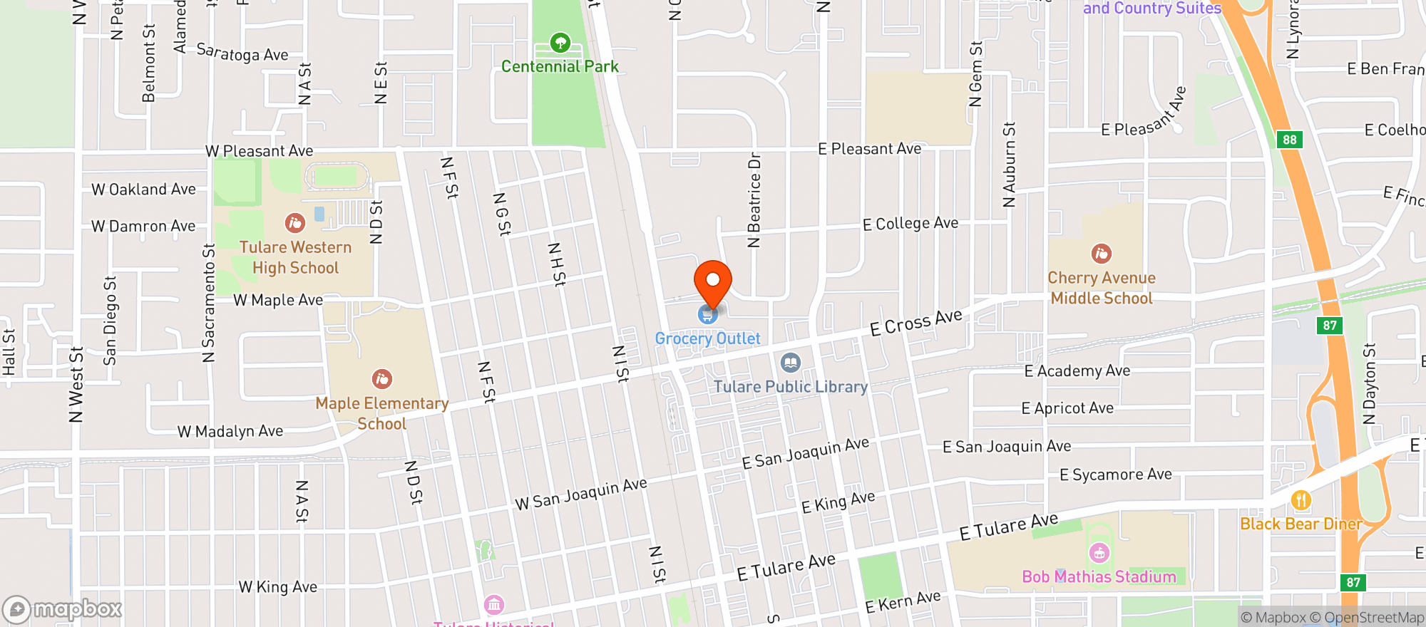 Map showing Grocery Outlet