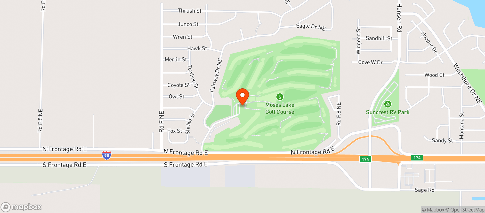 Map showing Pillar Rock Grill