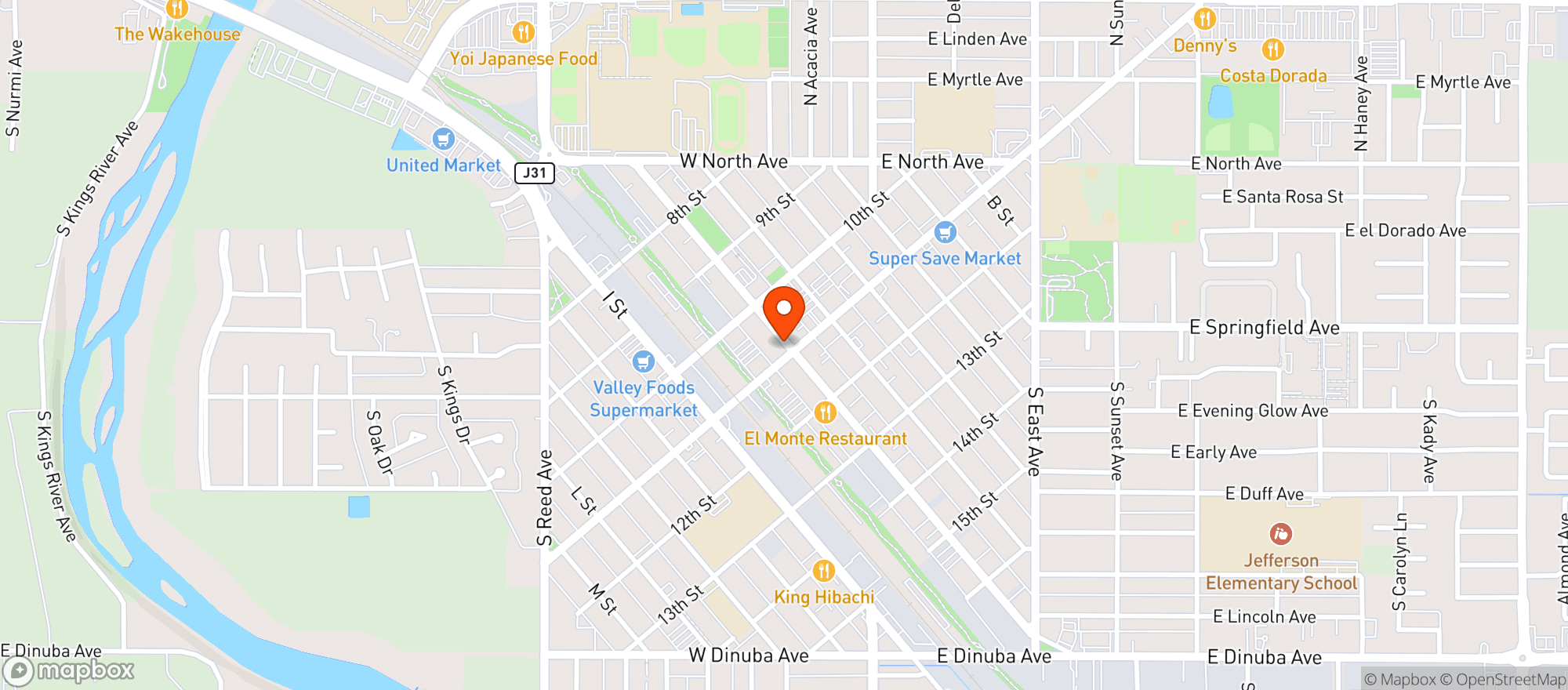 Map showing The Tradewinds Pub