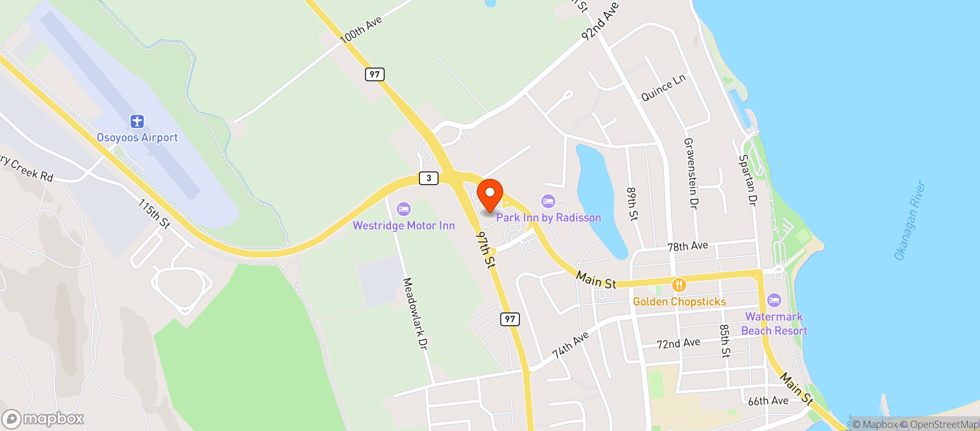 Map showing Buy Low Osoyoos
