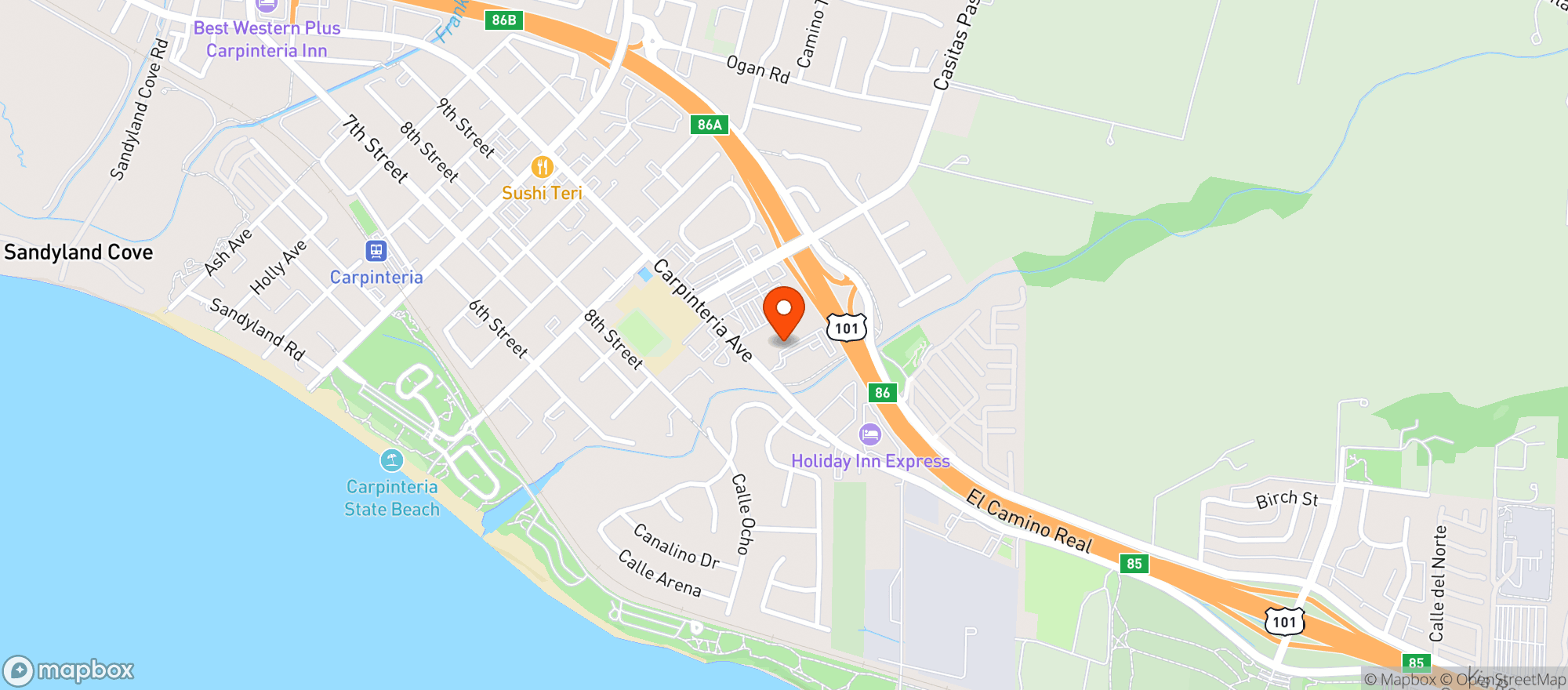Map showing Albertsons