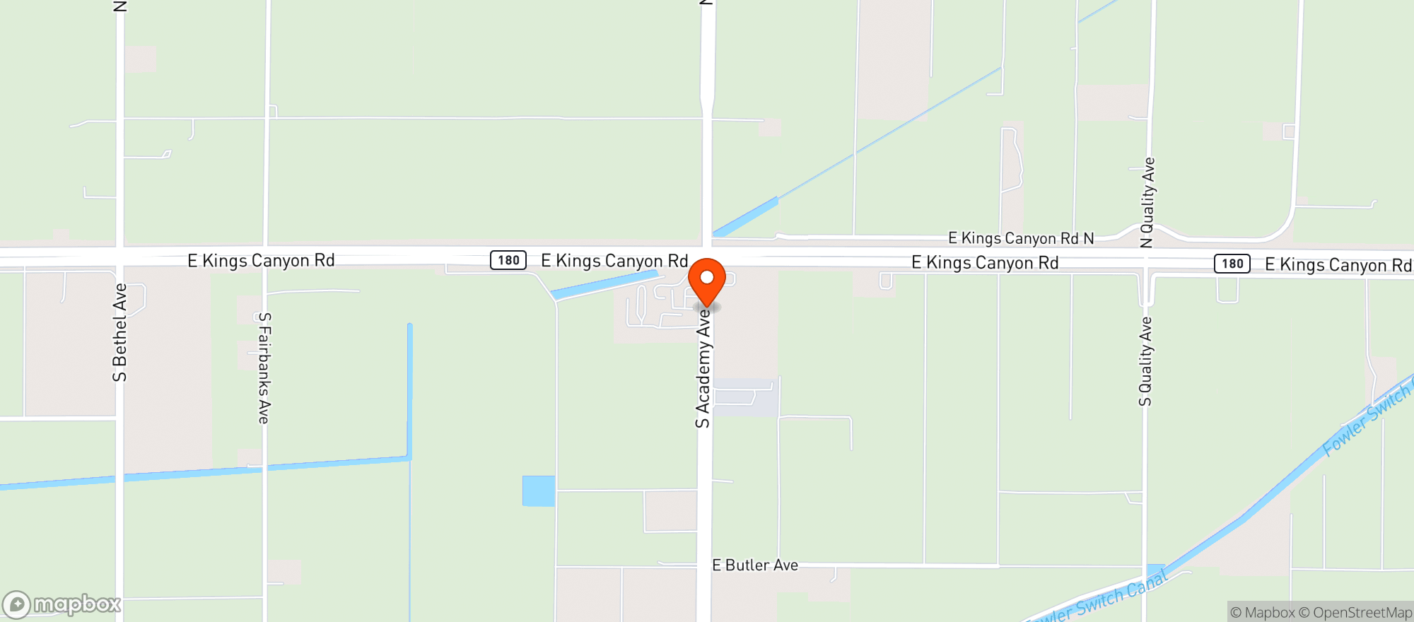 Map showing Canyon Food Mart