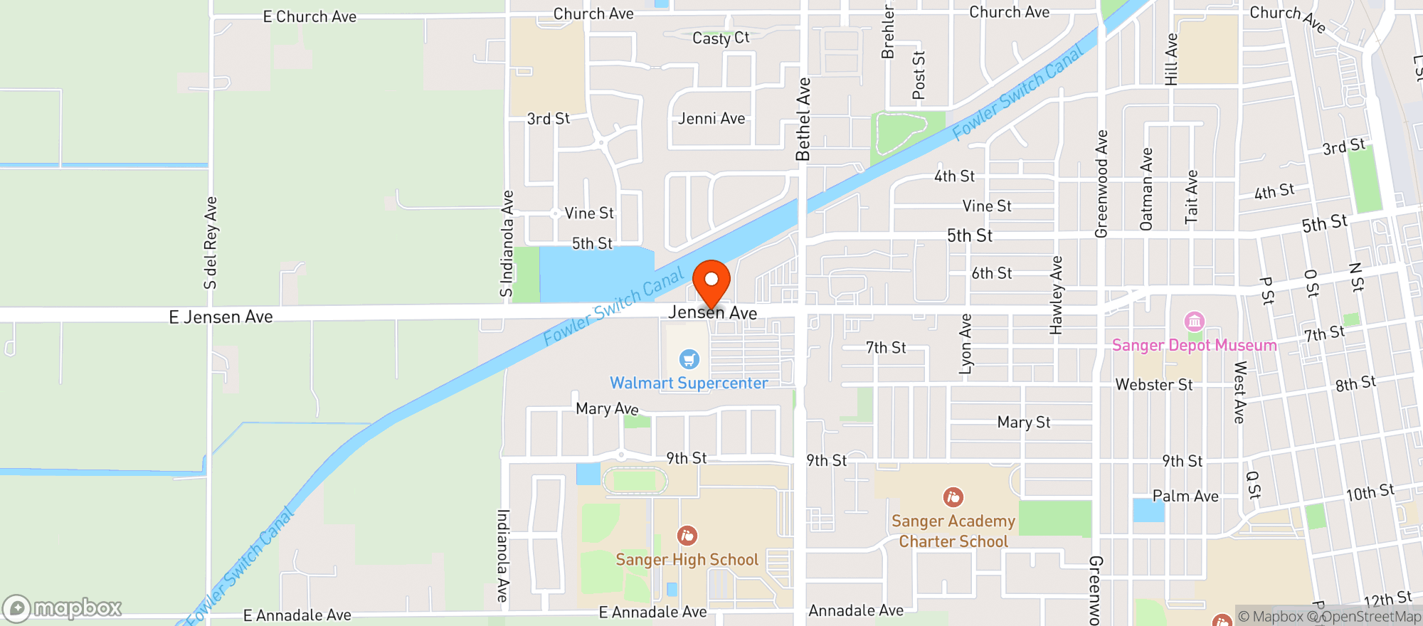 Map showing Walmart Supercenter