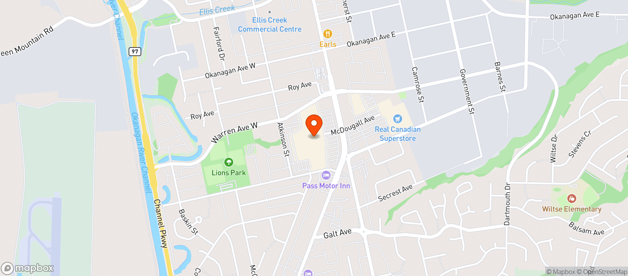 Map showing London Drugs