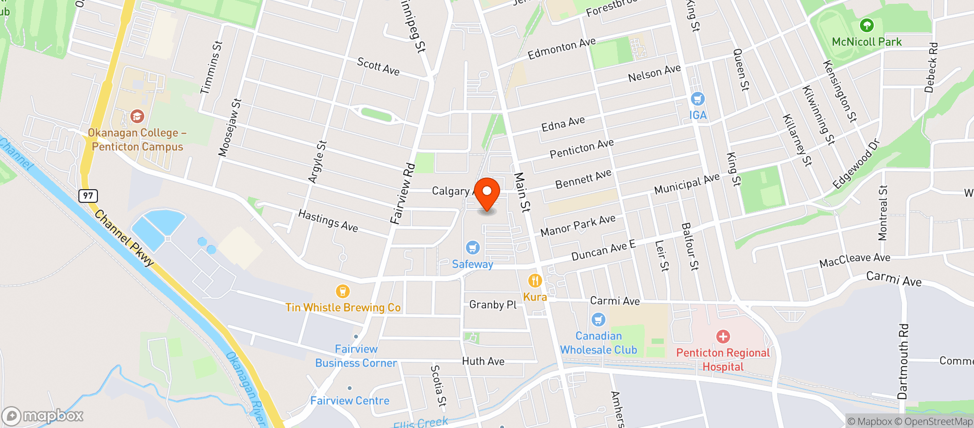 Map showing Safeway 4955