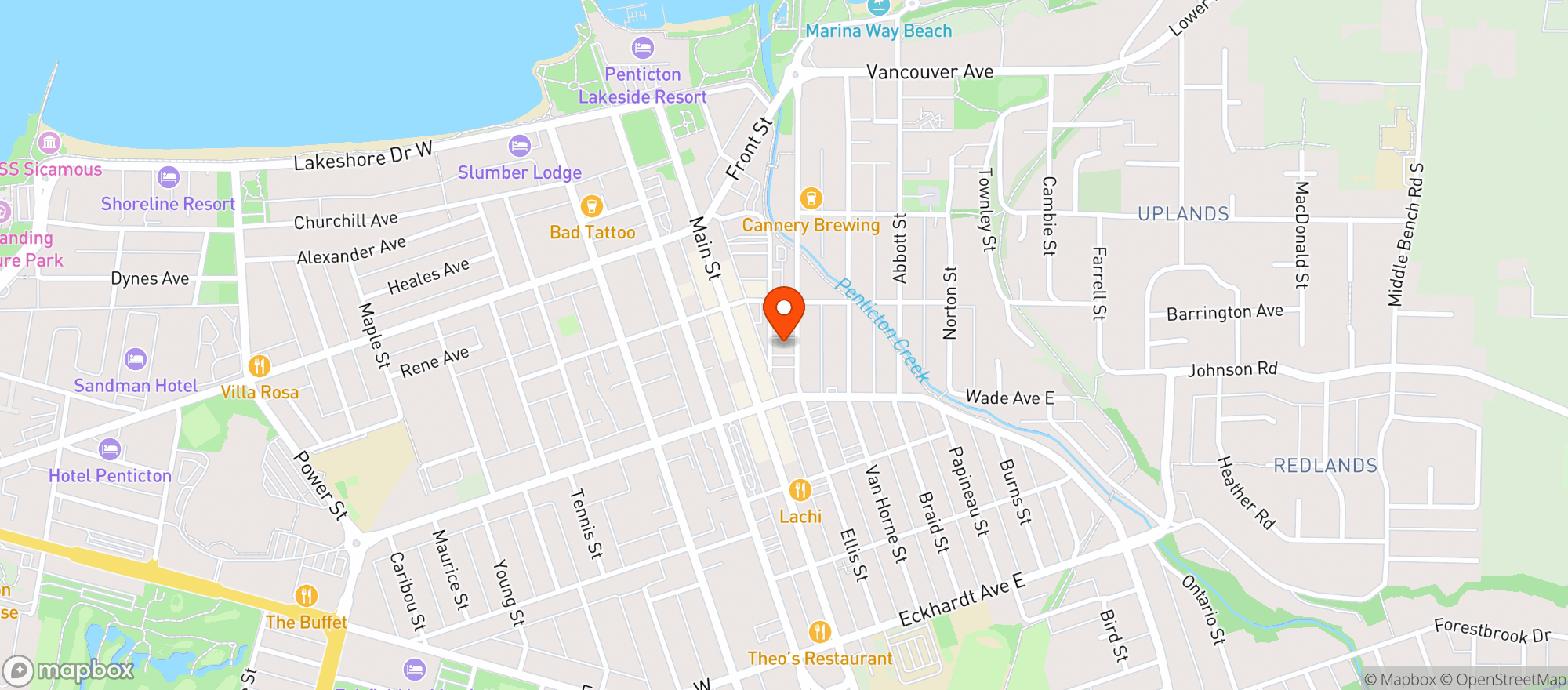 Map showing Elk's Lodge