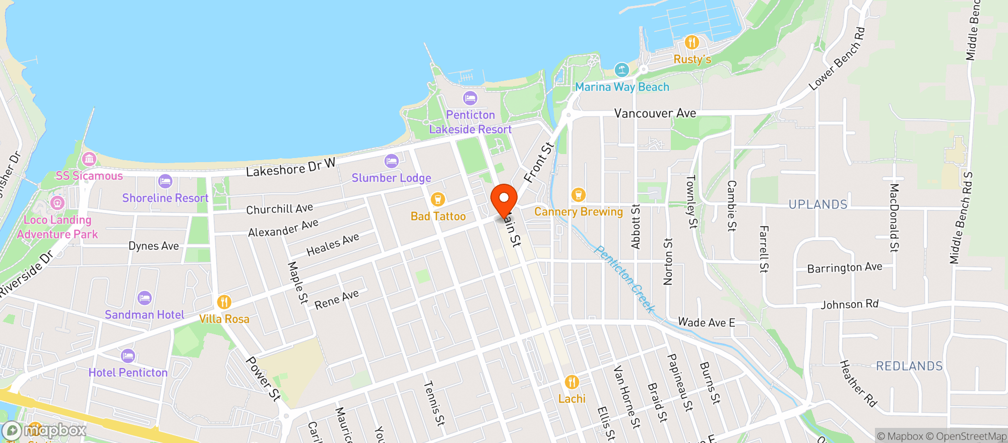 Map showing The Vault Liquor Merchants