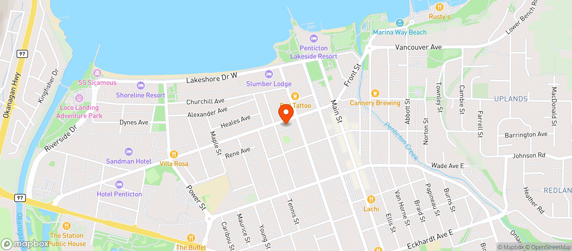 Map showing Pizzeria Tratto Napoletana