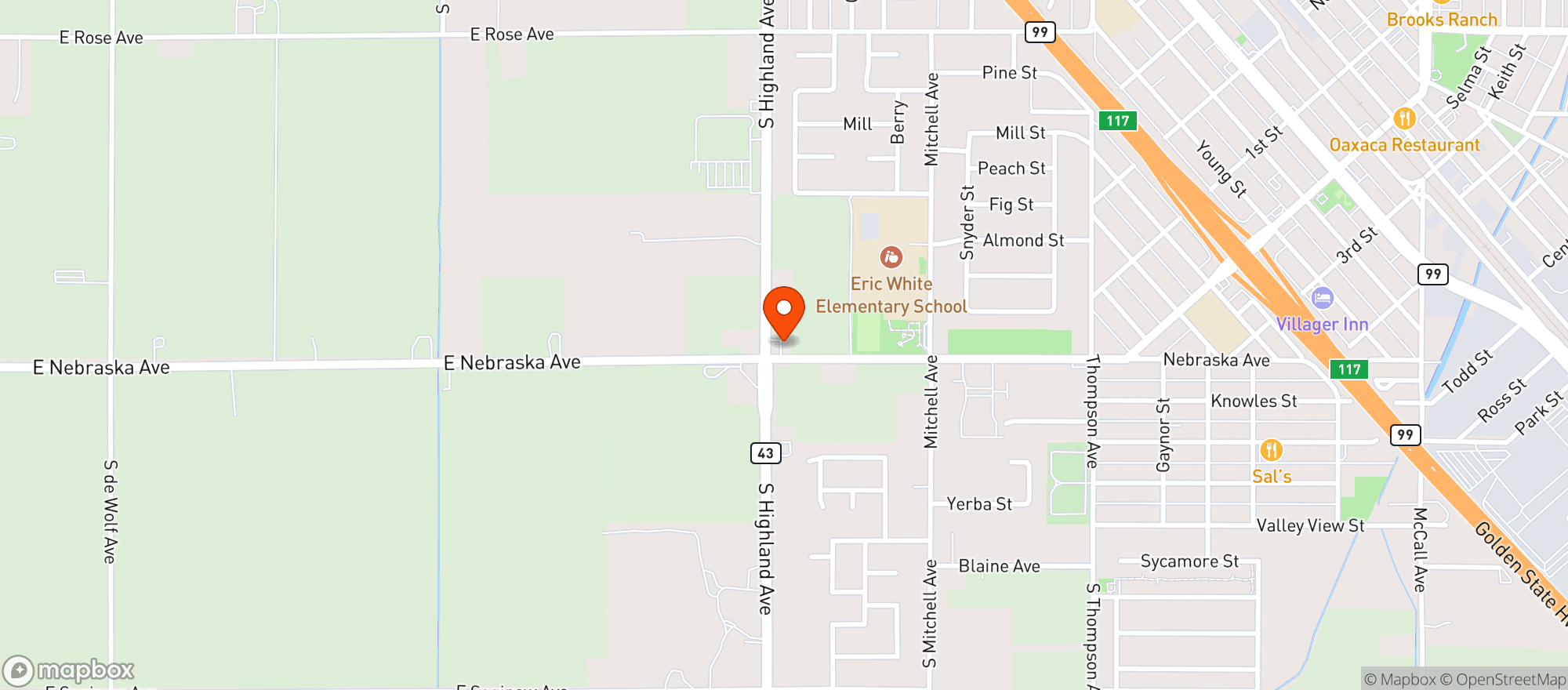 Map showing Selma Quick Stop