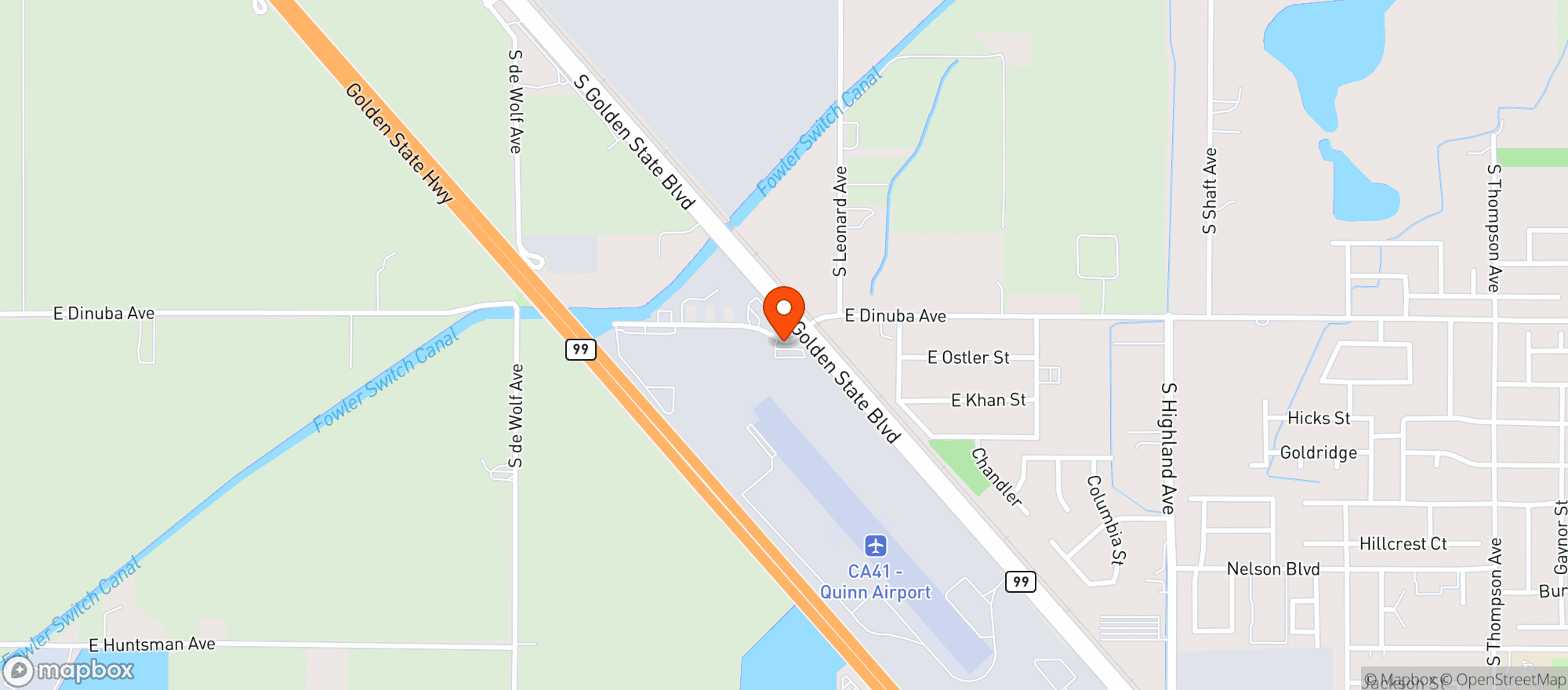 Map showing Freeway Lanes