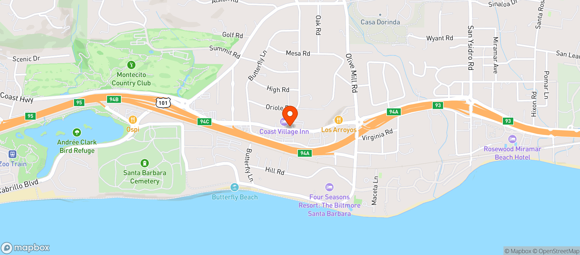 Map showing Bar Lou