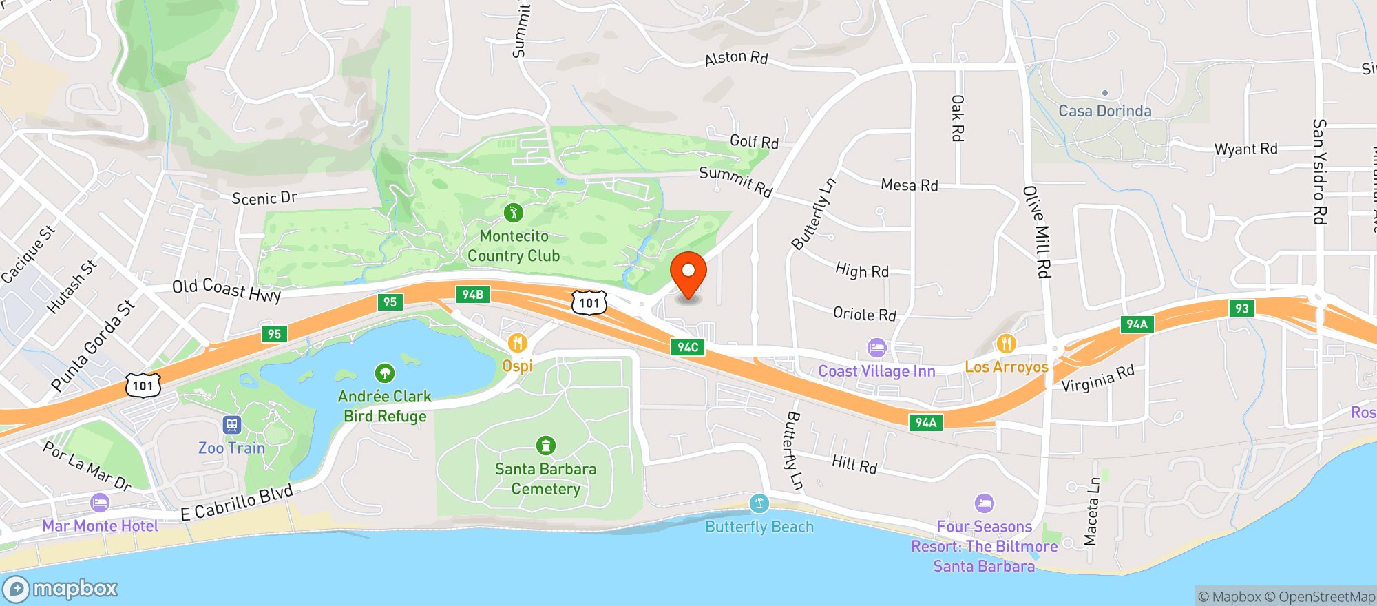Map showing Vons