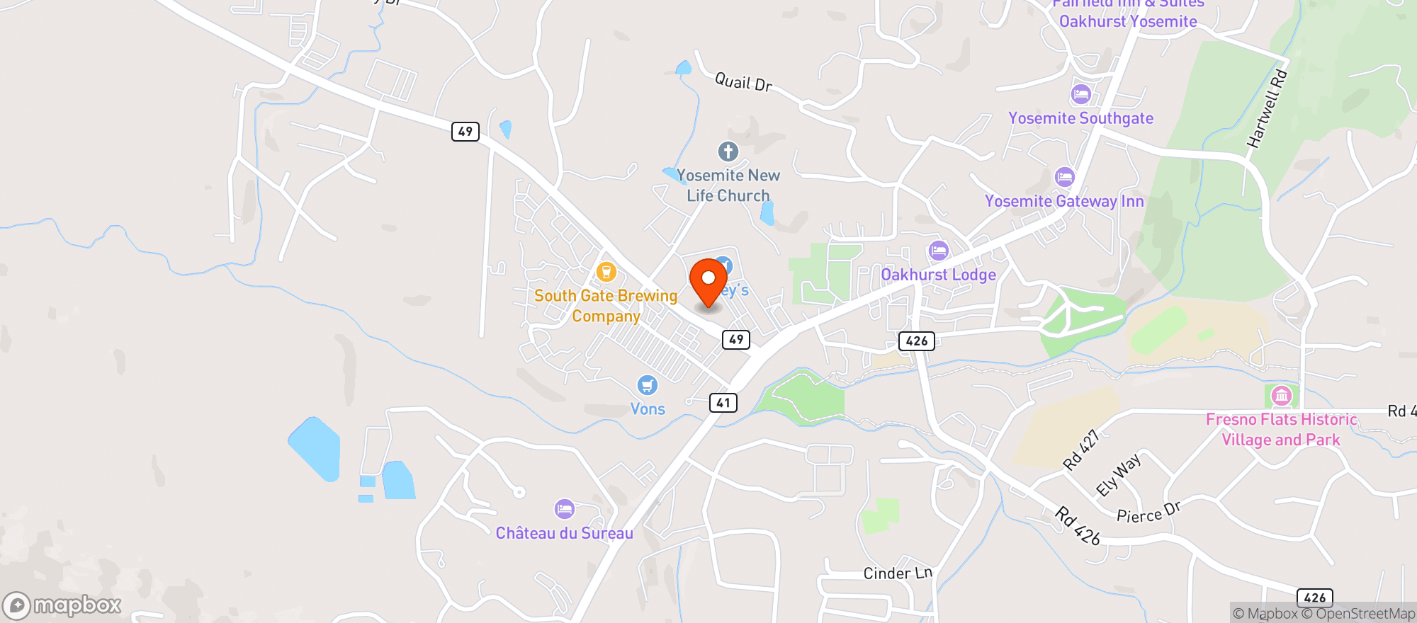 Map showing Raleys (Oakhurst) - 002500340