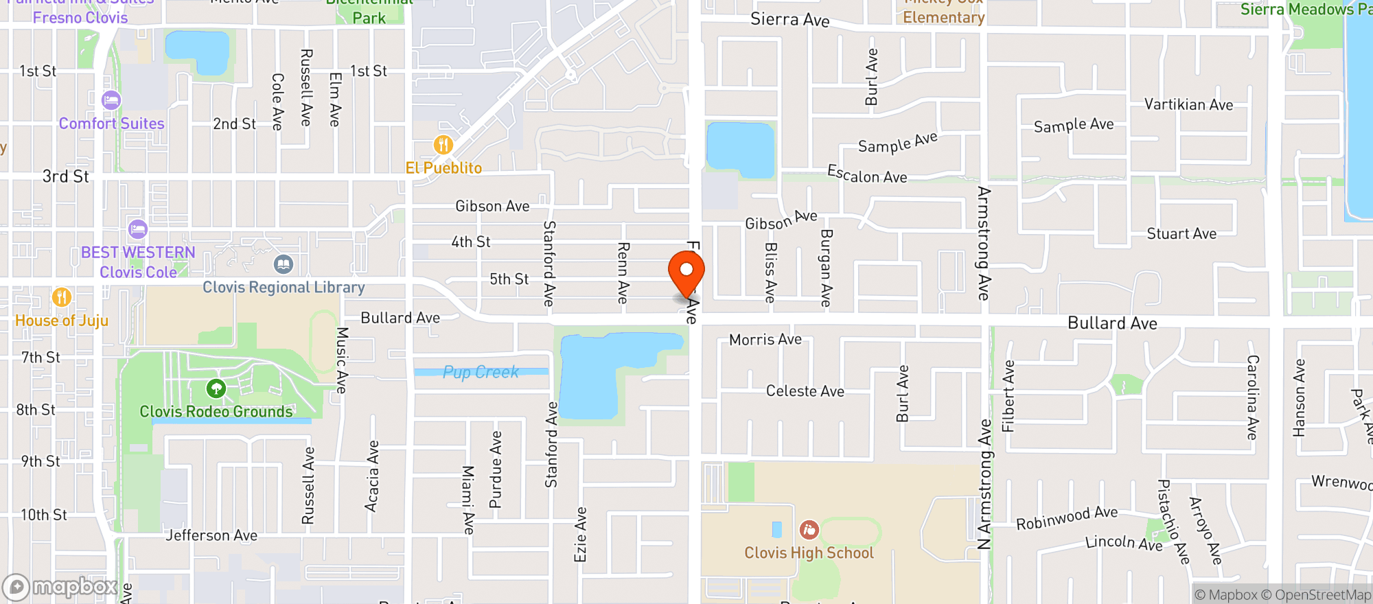 Map showing Johnny Quick Food Store