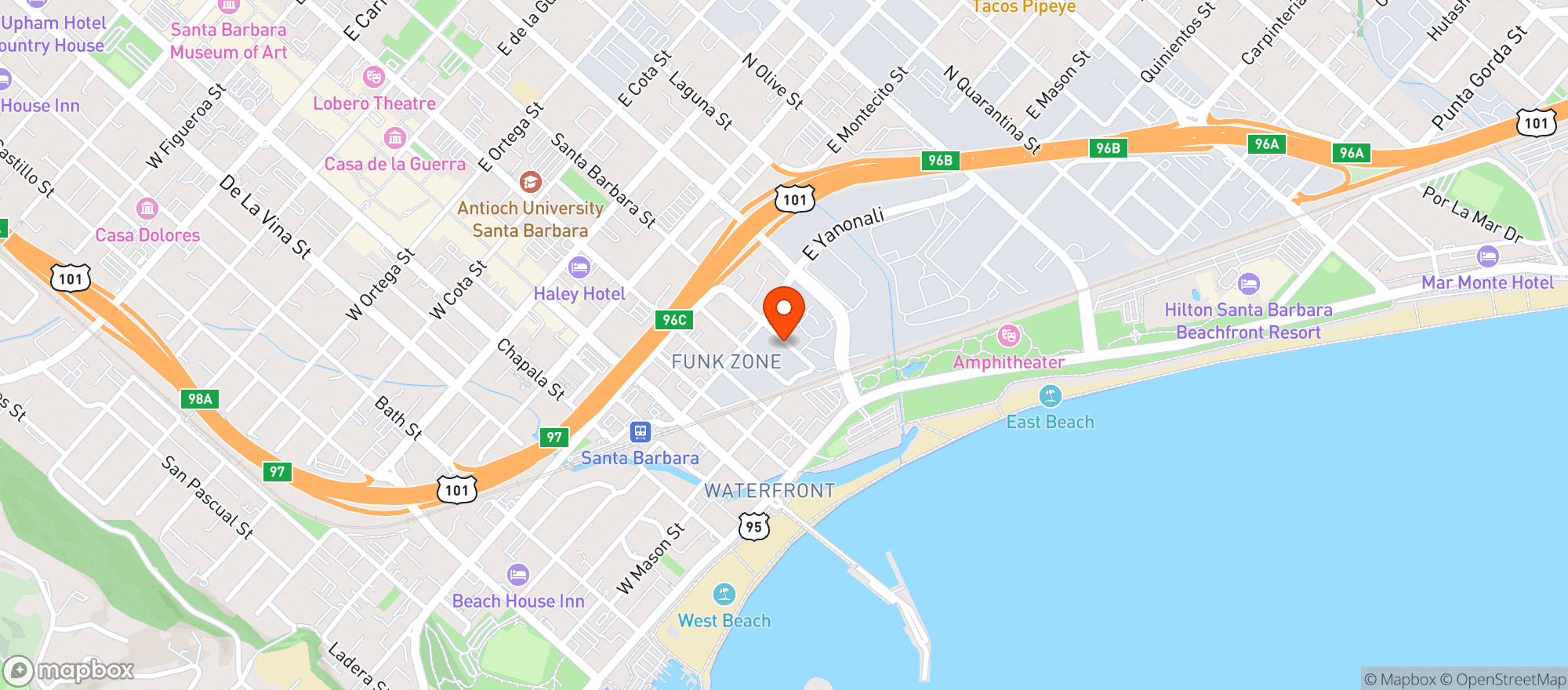 Map showing Candle Bar 111