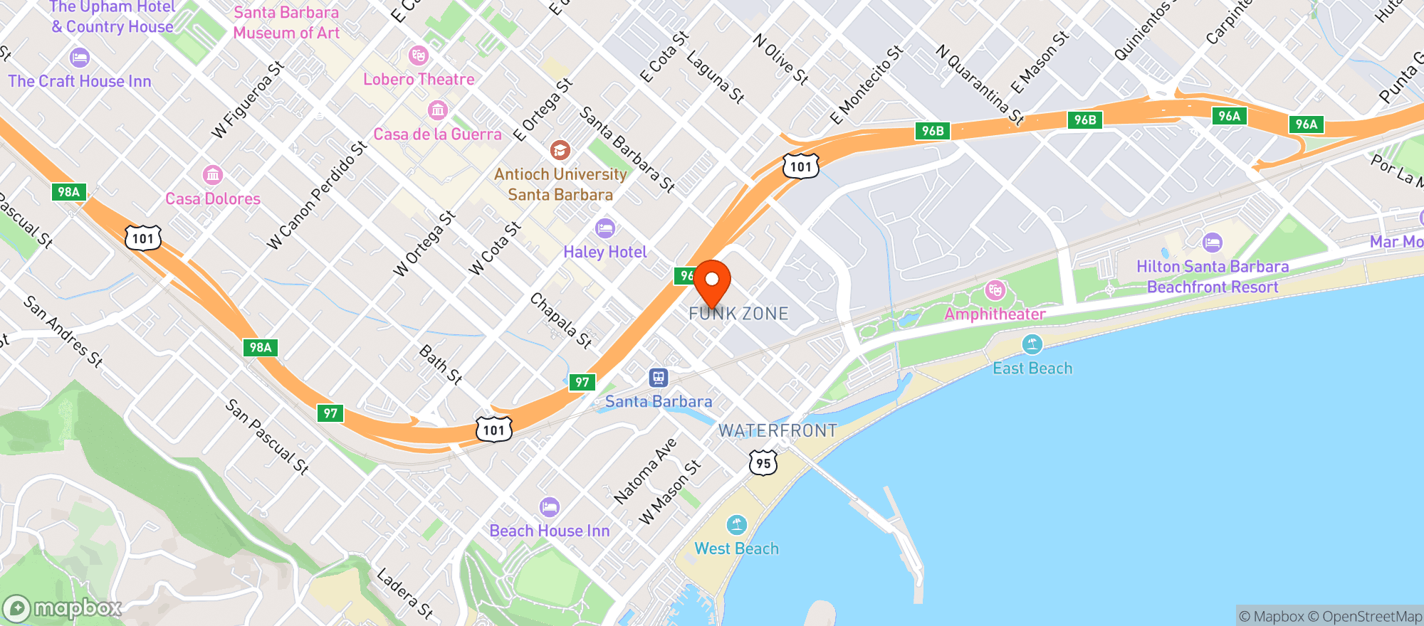 Map showing Silvers Omakase