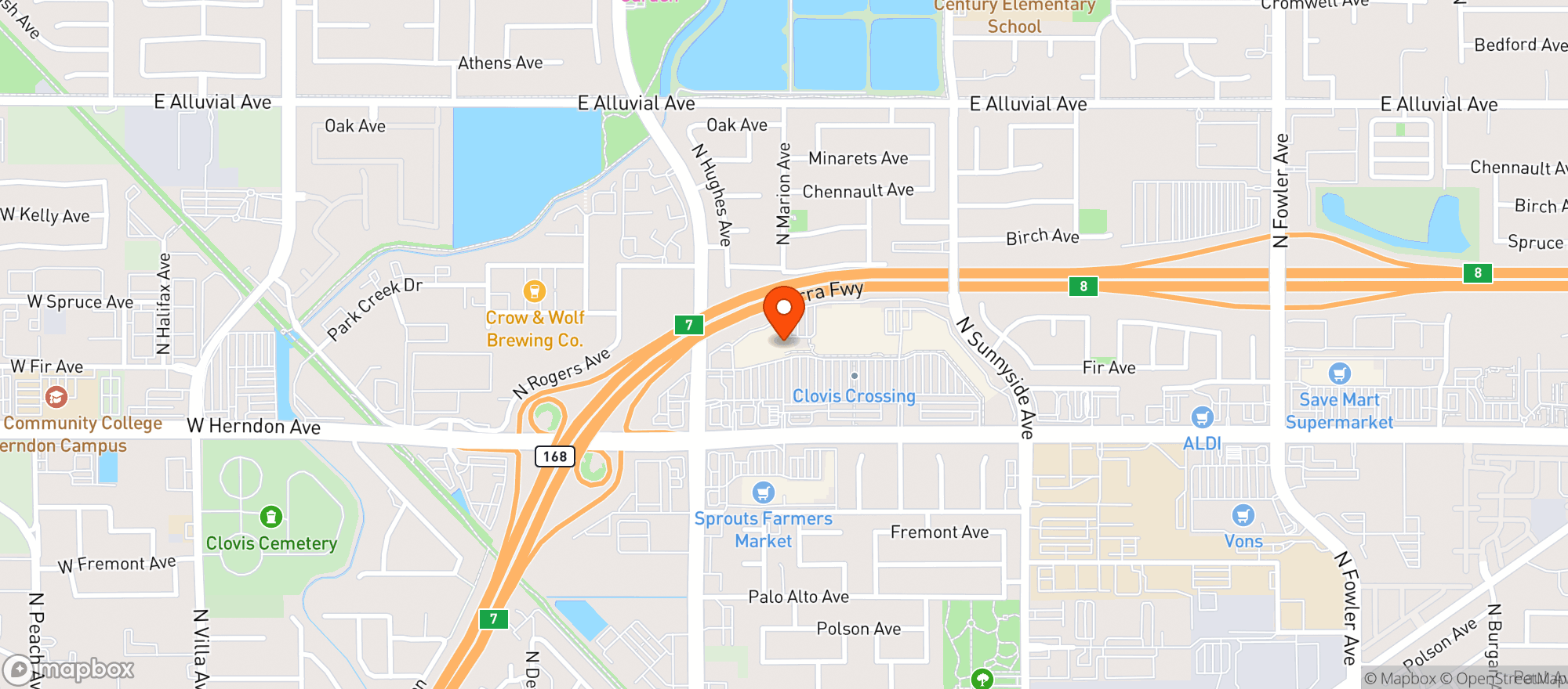 Map showing BevMo