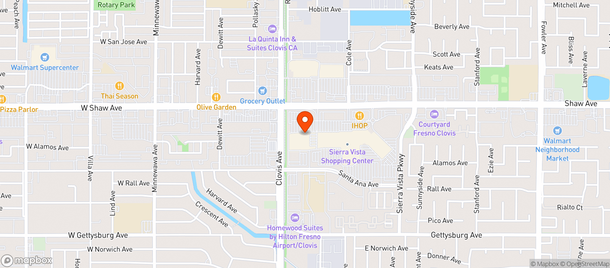 Map showing Target - Clovis