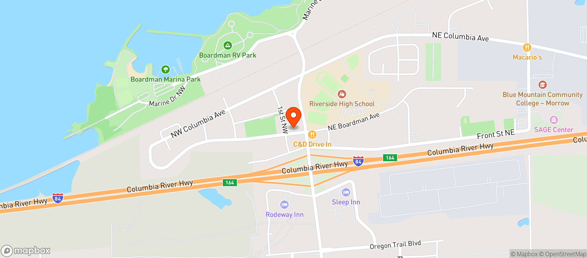 Map showing Smileys Happy Place