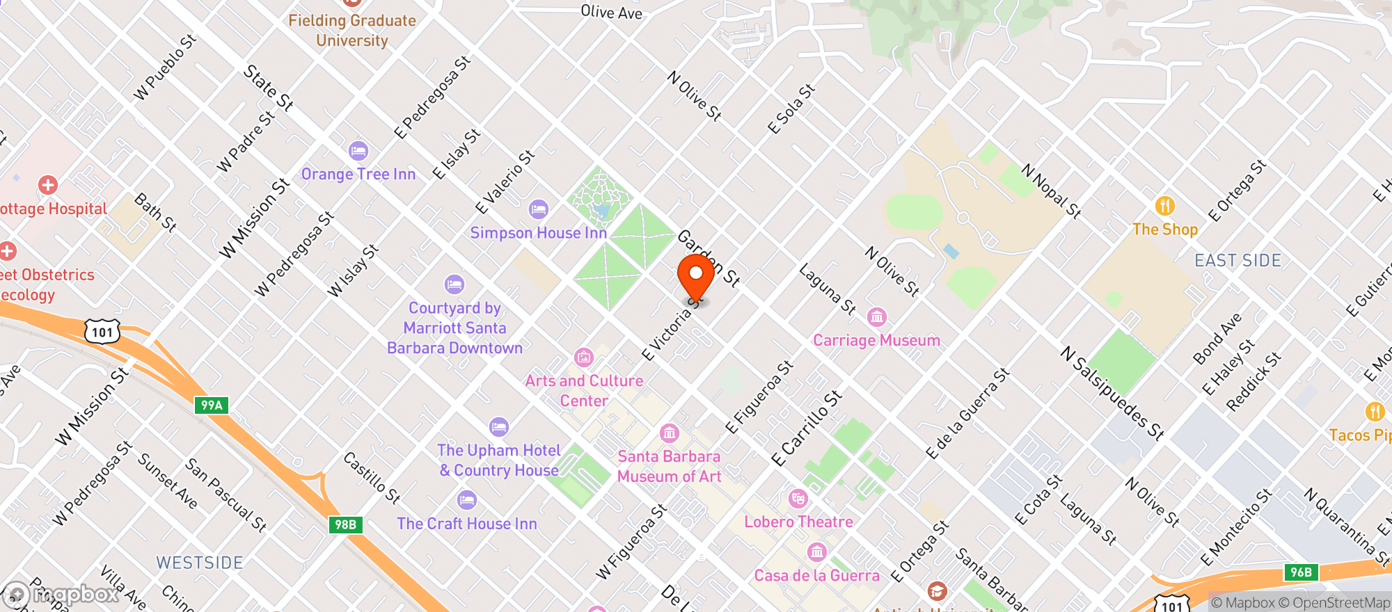 Map showing Presidio Liquor Market