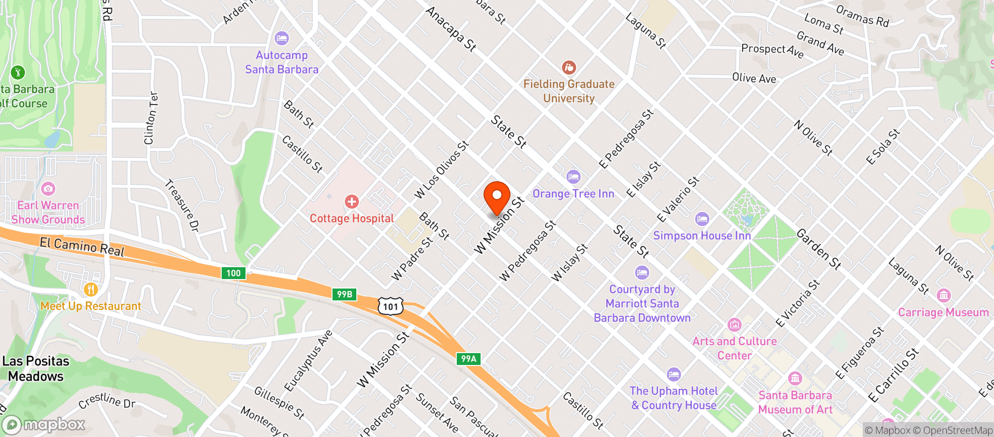 Map showing Farmacy - Santa Barbara