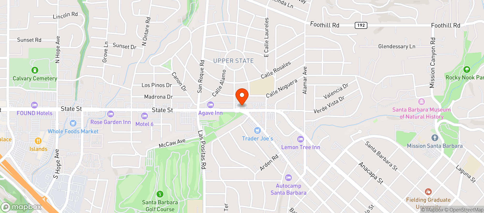 Map showing GoPuff - Santa Barbara