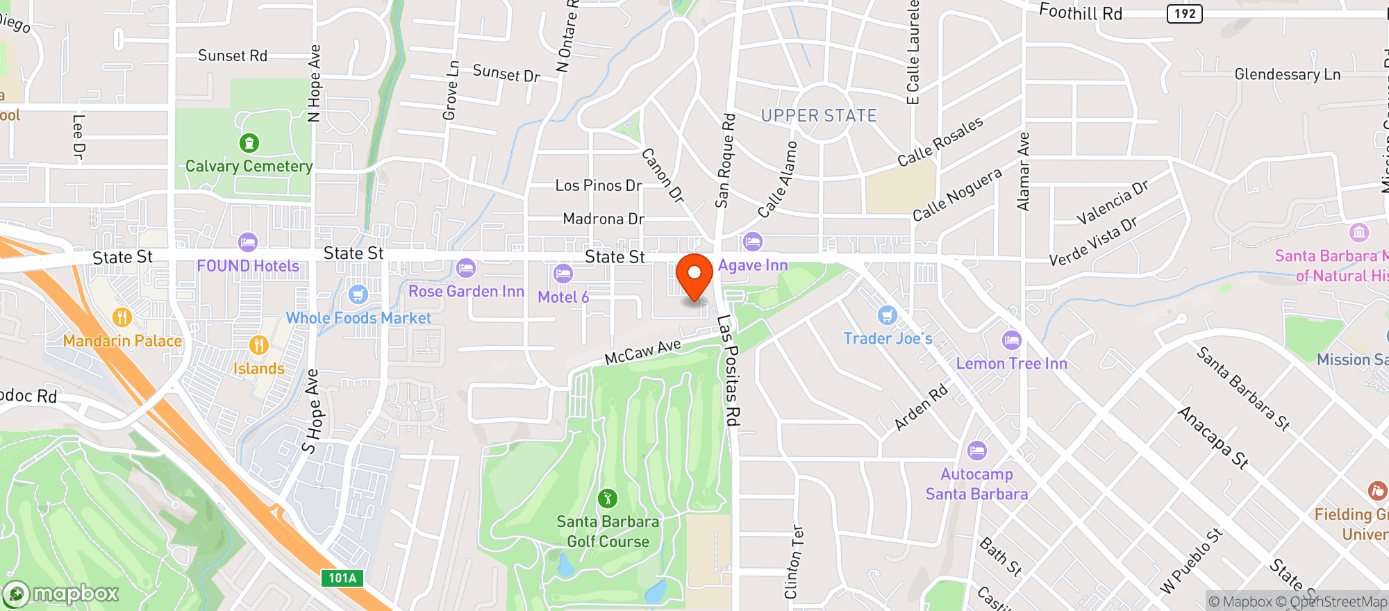 Map showing Gelson’s Santa Barbara