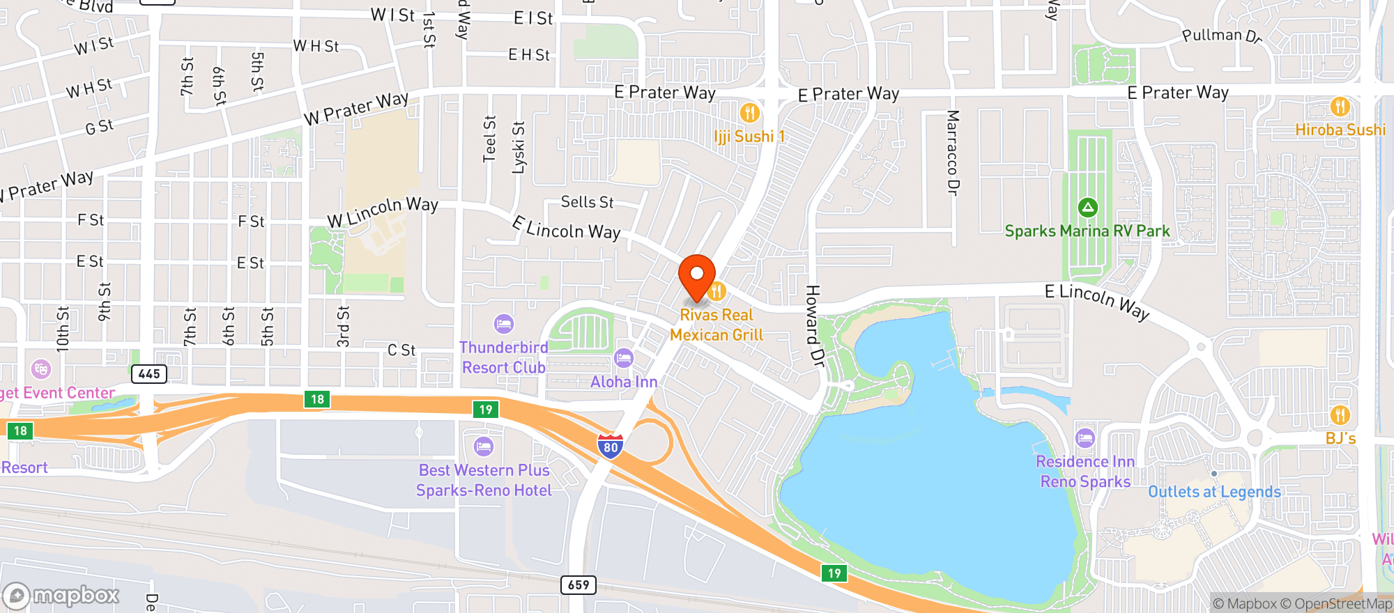Map showing Smart Stop
