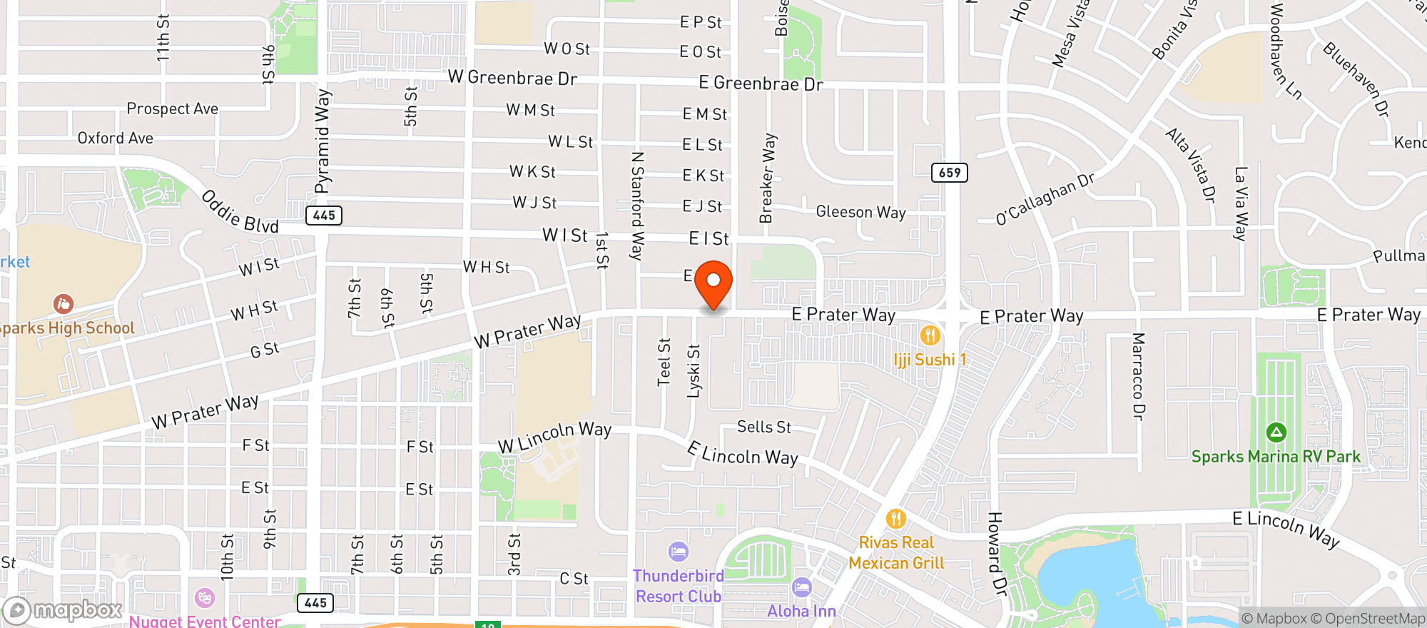 Map showing City Mart