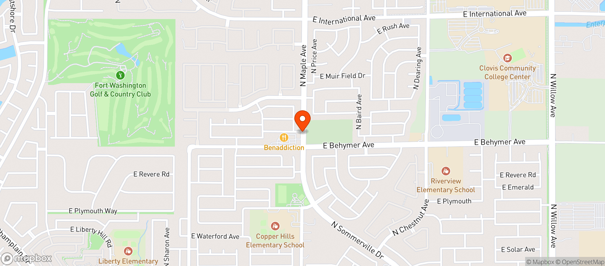 Map showing Vallee Food Store